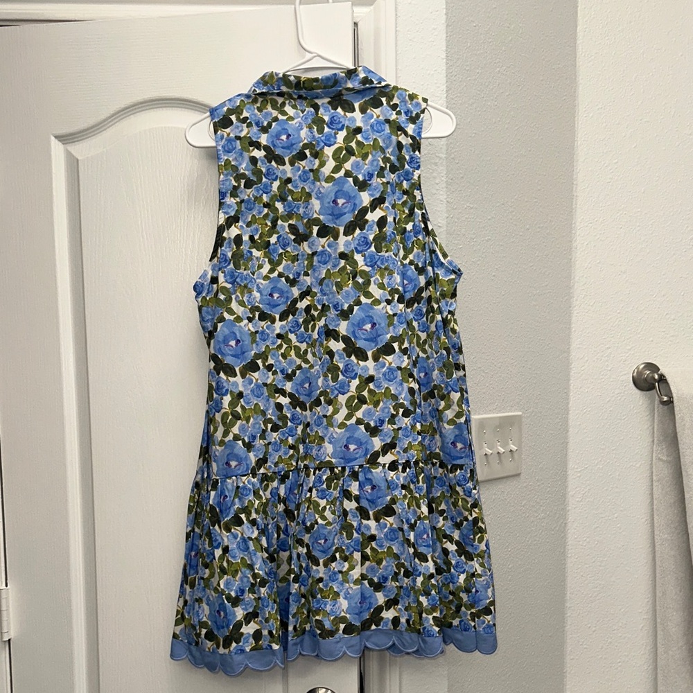 Entro Blue Floral Sleeveless Dress - Picture 6 of 6